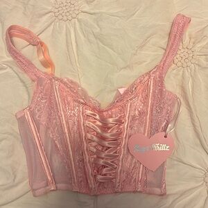 BRAND NEW pink corset from DollzKill